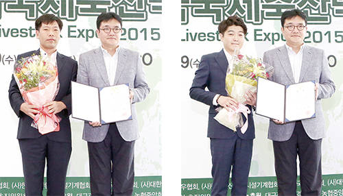 왼쪽:대상 / 카길애그리퓨리나 오른쪽:최우수상 / 은성테크