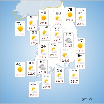 이미지 출처 : 기상청 날씨누리