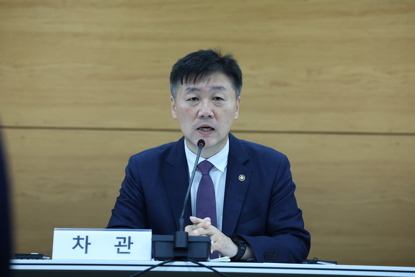 간담회서 발언하고 있는 박범수 차관.