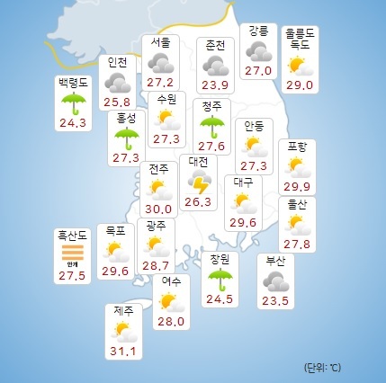 이미지 출처 : 기상청 날씨누리
