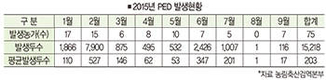 <2015 가축질병 결산 ② PED>올해도 끝나지 않은 PED전쟁…기세 여전