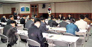 지난 10일 축산물처리협회가 이사회를 열고 정부상대 소송에 대한 입장을 밝히고 있다.