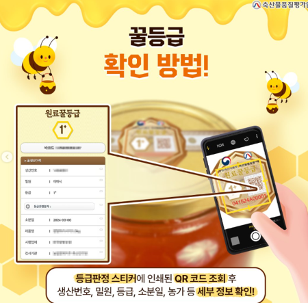 벌꿀 등급판정 규격 검사 빠르게
